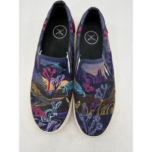 Inkkas Mohave Desert Print Slip On Sneakers Loafers Size 9 Artsy Southwest